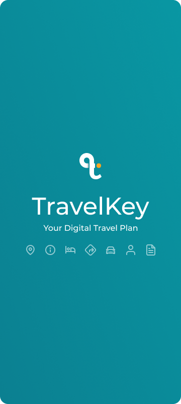 TravelKey high fidelity design: welcome to travelkey