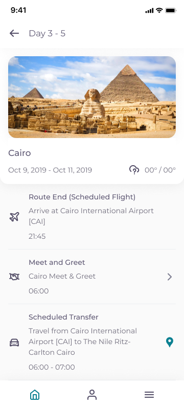 TravelKey high fidelity design: multi-day stay
