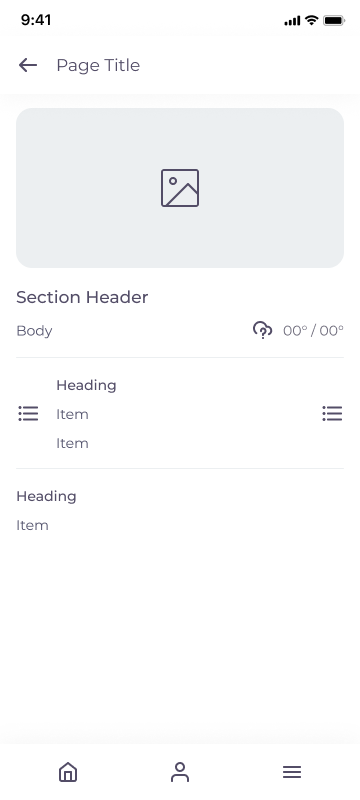 TravelKey wireframe: detail structure