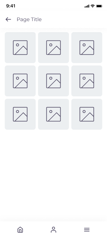TravelKey wireframe: image gallery